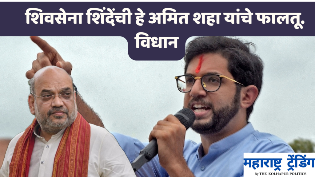 सेना शिंदेंची अमित शहा फालतू विधान